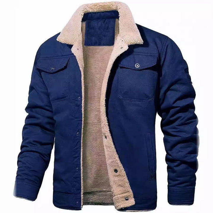 Halvorn | Herren Teddyjacke Sherpa-gefüttert - Black - Image 7
