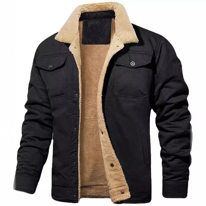 Halvorn | Herren Teddyjacke Sherpa-gefüttert - Black - Image 9