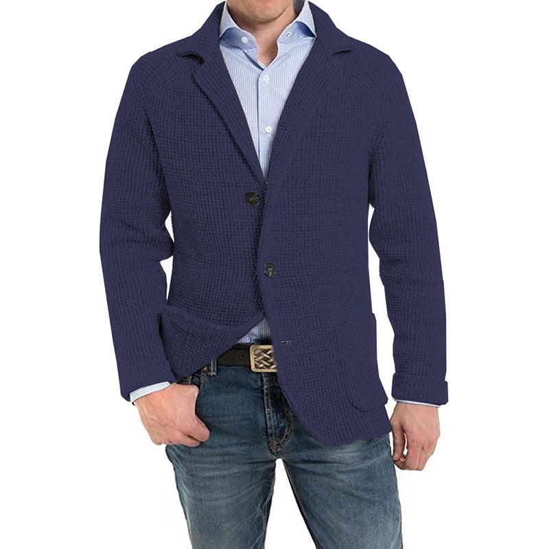 Halvrek | Herren Strickblazer Sakko Strukturstrick - Image 3