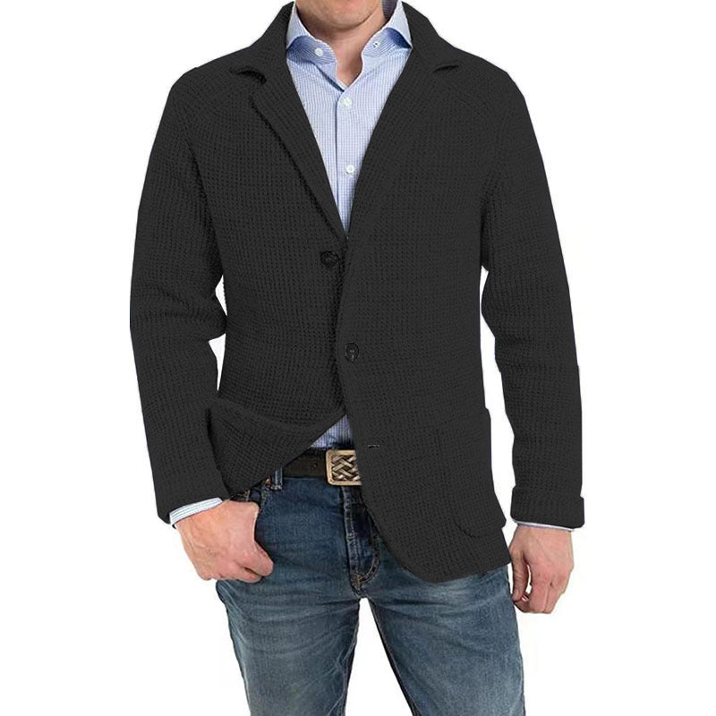 Halvrek | Herren Strickblazer Sakko Strukturstrick - Image 7