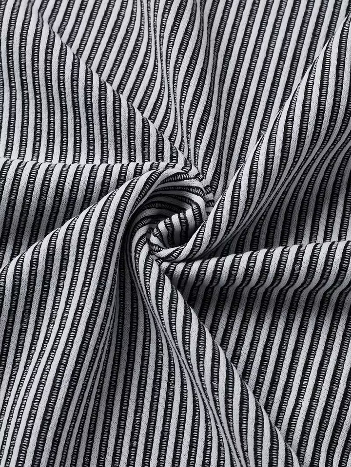 Halvrek | Herren Strickpullover Henley Streifenshirt - Striped - Image 4