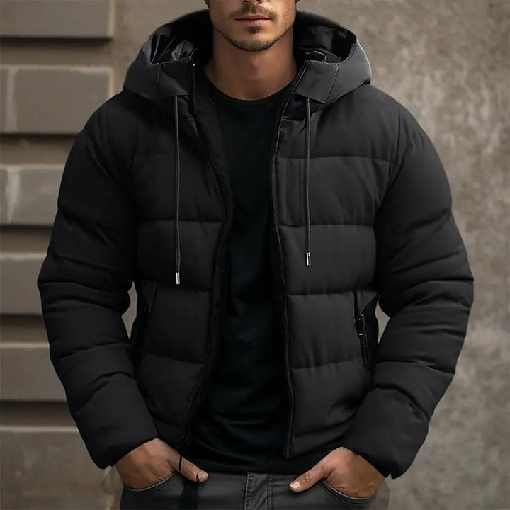 Halvrek | Herren Winterjacke Gesteppt mit Kapuze - Dark Grey - Image 2