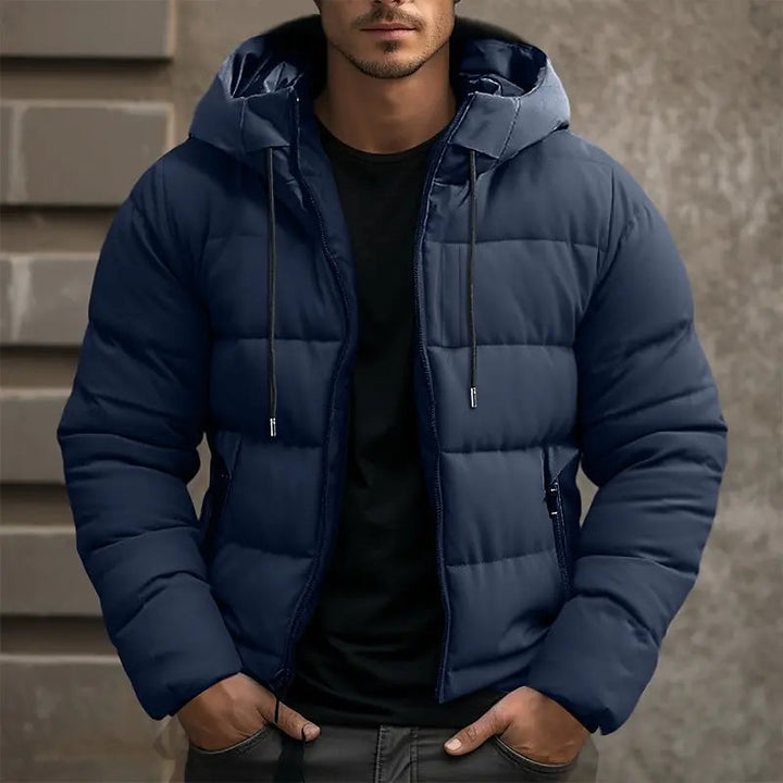 Halvrek | Herren Winterjacke Gesteppt mit Kapuze - Dark Grey - Image 3