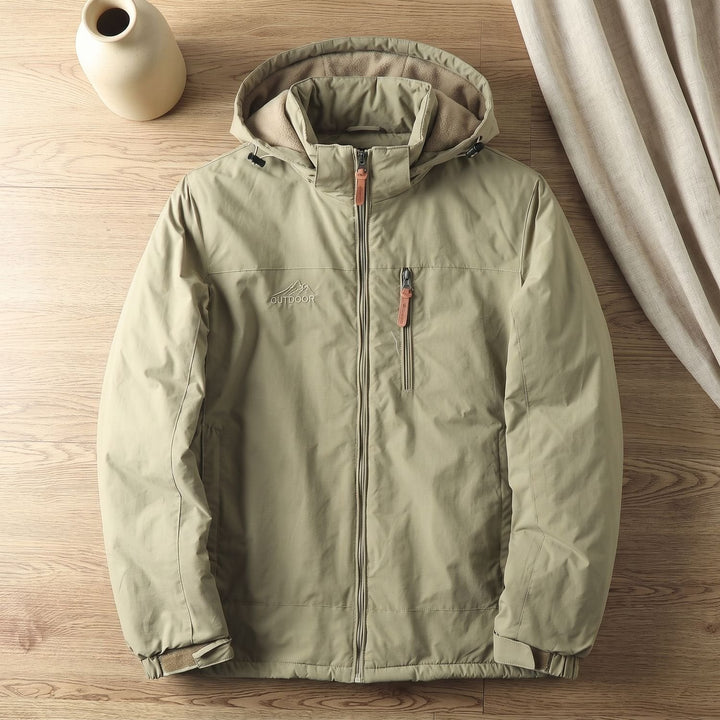 Halvrek | Herren Winterjacke Outdoor mit Kapuze - Khaki - Image 1