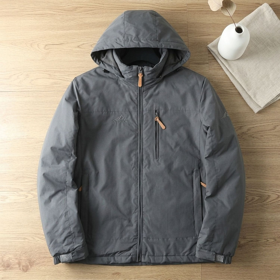 Halvrek | Herren Winterjacke Outdoor mit Kapuze - Khaki - Image 10