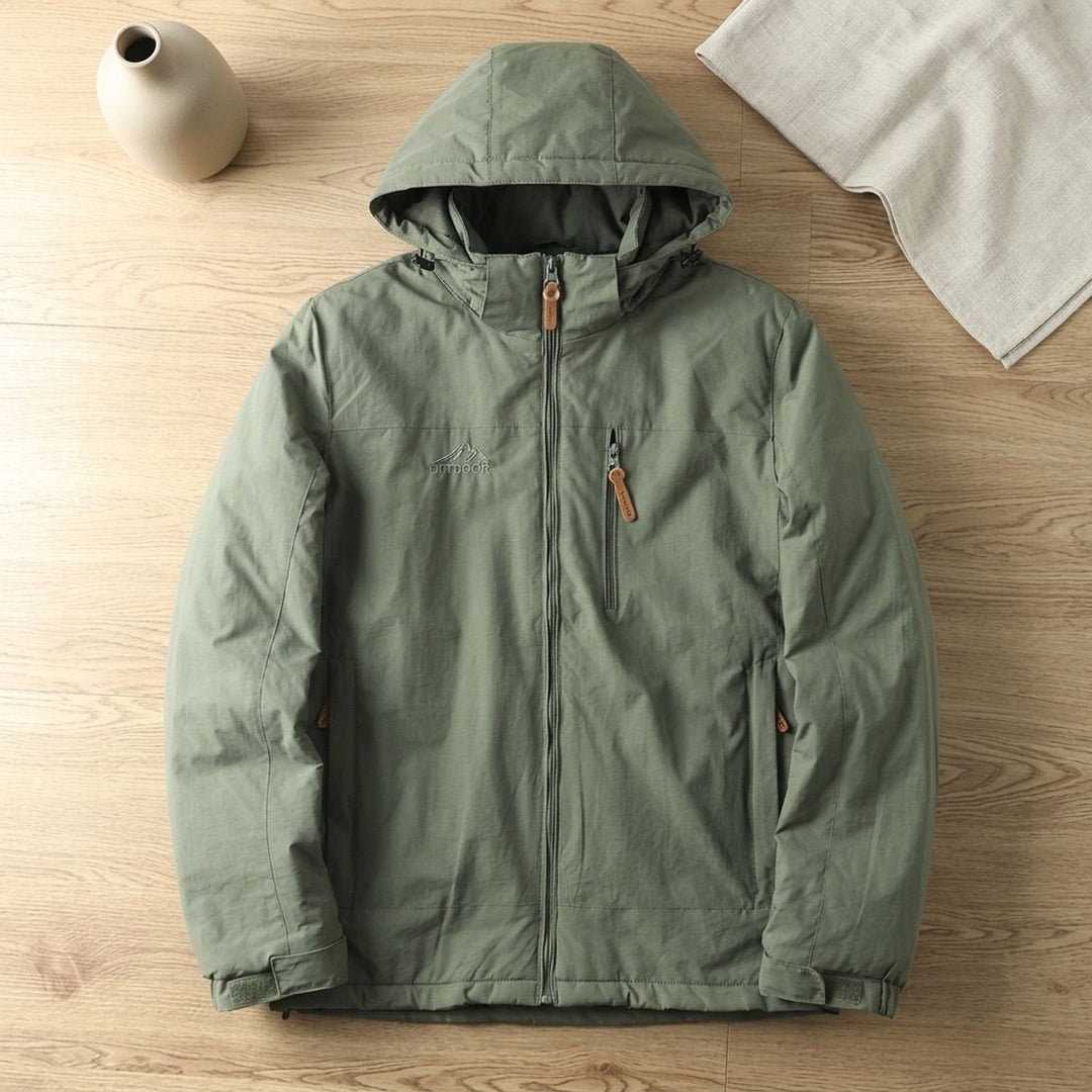 Halvrek | Herren Winterjacke Outdoor mit Kapuze - Khaki - Image 11