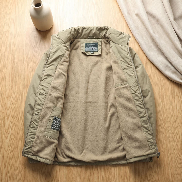 Halvrek | Herren Winterjacke Outdoor mit Kapuze - Khaki - Image 2