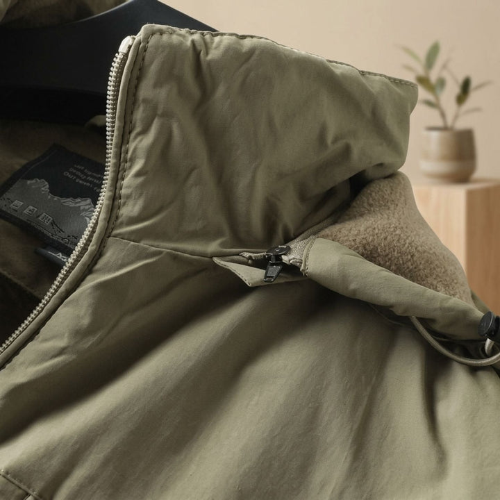 Halvrek | Herren Winterjacke Outdoor mit Kapuze - Khaki - Image 5