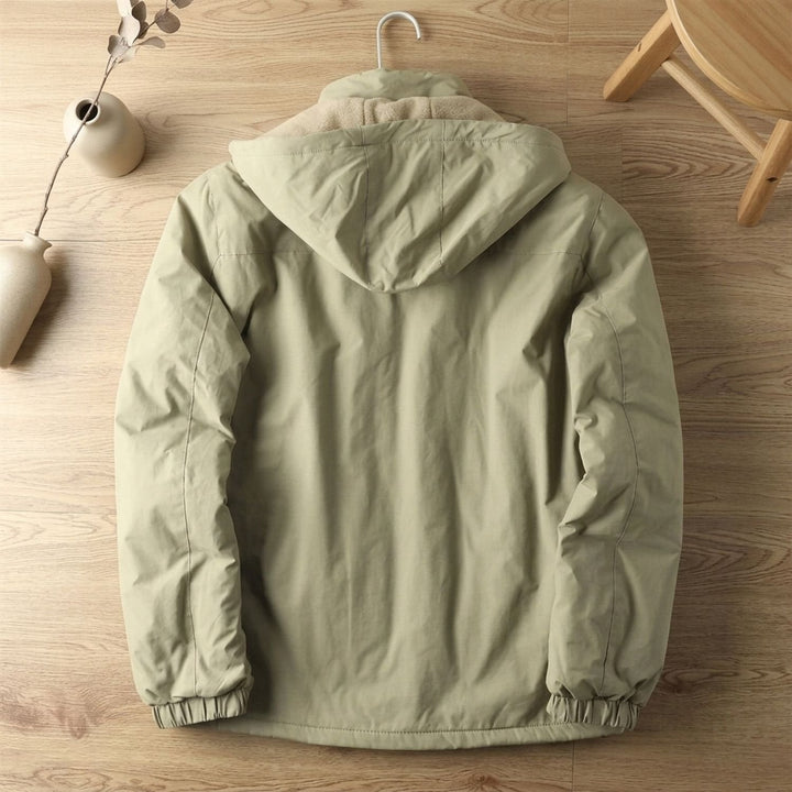 Halvrek | Herren Winterjacke Outdoor mit Kapuze - Khaki - Image 6
