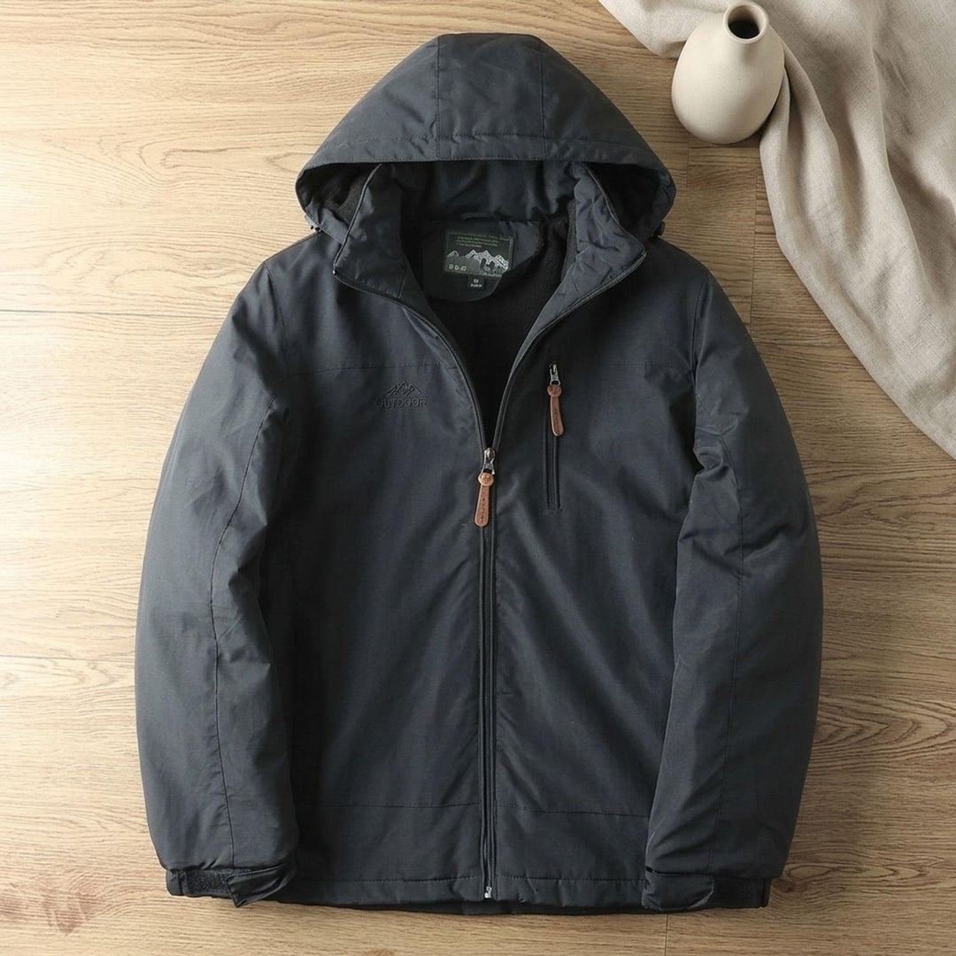 Halvrek | Herren Winterjacke Outdoor mit Kapuze - Khaki - Image 8