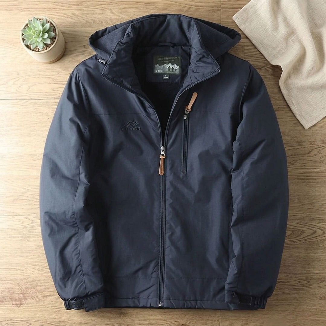 Halvrek | Herren Winterjacke Outdoor mit Kapuze - Khaki - Image 9