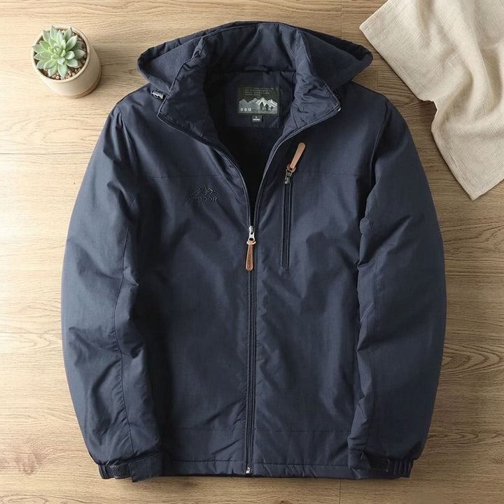 Halvrek | Herren Winterjacke Outdoor mit Kapuze - Khaki - Image 9
