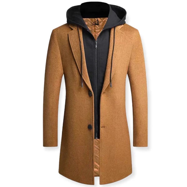 Halvrek | Herren Wintermantel mit Kapuze Langer Mantel - Image 1