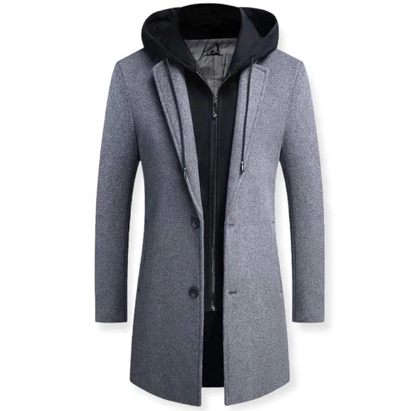 Halvrek | Herren Wintermantel mit Kapuze Langer Mantel - Image 3