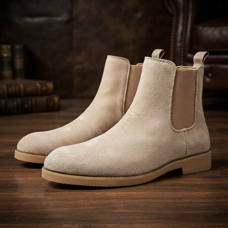 Halvrik | Herren Stiefeletten Chelsea Boots Wildleder - Camel - Image 2