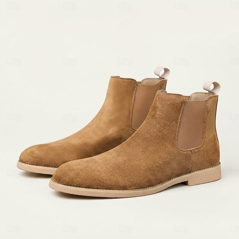 Halvrik | Herren Stiefeletten Chelsea Boots Wildleder - Camel - Image 5