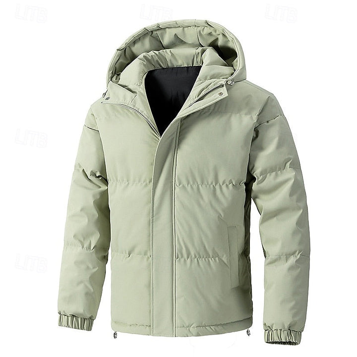 Halvrik | Herren Winterjacke Steppjacke mit Kapuze - Light Green - Image 1