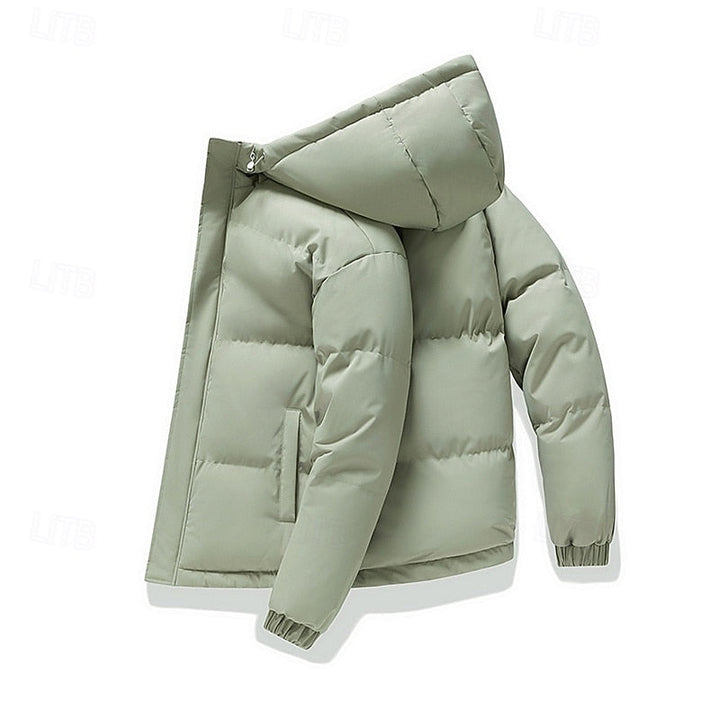 Halvrik | Herren Winterjacke Steppjacke mit Kapuze - Light Green - Image 2