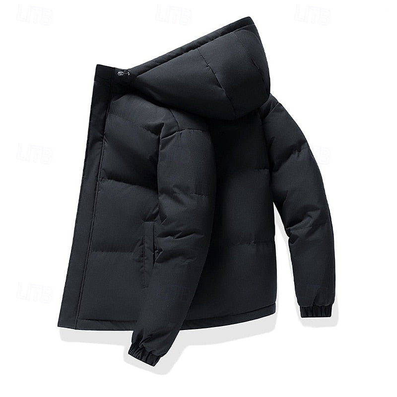Halvrik | Herren Winterjacke Steppjacke mit Kapuze - Light Green - Image 4