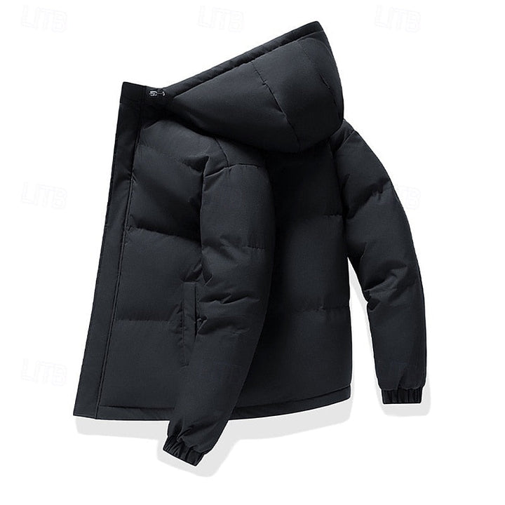 Halvrik | Herren Winterjacke Steppjacke mit Kapuze - Light Green - Image 4