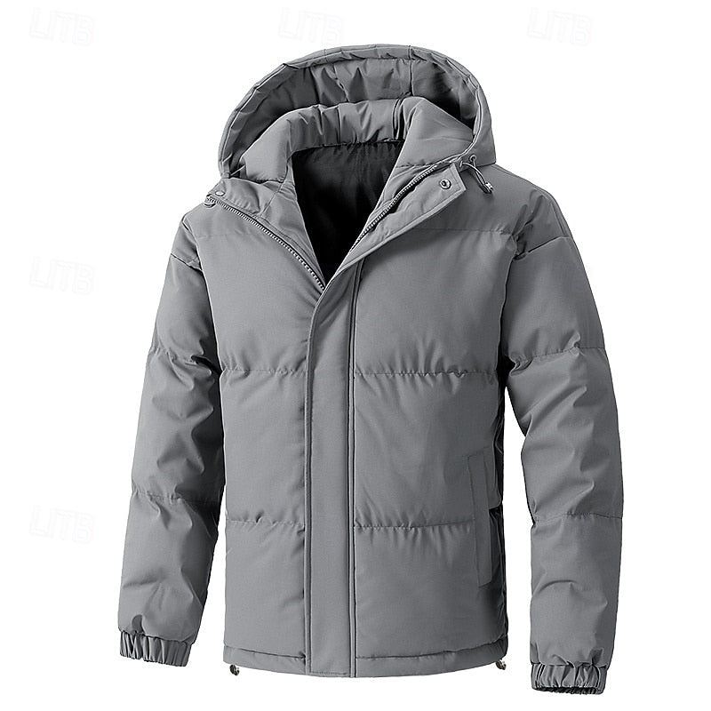 Halvrik | Herren Winterjacke Steppjacke mit Kapuze - Light Green - Image 5