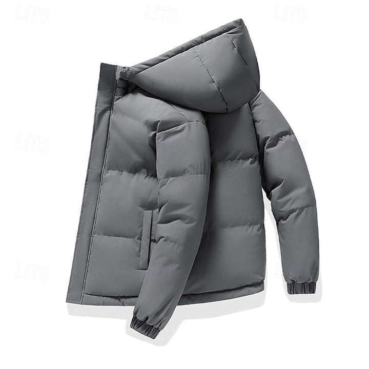 Halvrik | Herren Winterjacke Steppjacke mit Kapuze - Light Green - Image 6