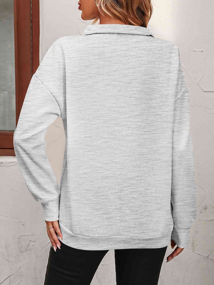 Halvwen | Damen Pullover Troyerkragen Reißverschluss - Hot Pink - Image 22