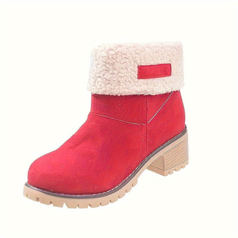 Halvwen | Damen Stiefeletten mit Blockabsatz Winterstiefel - Black - Image 9