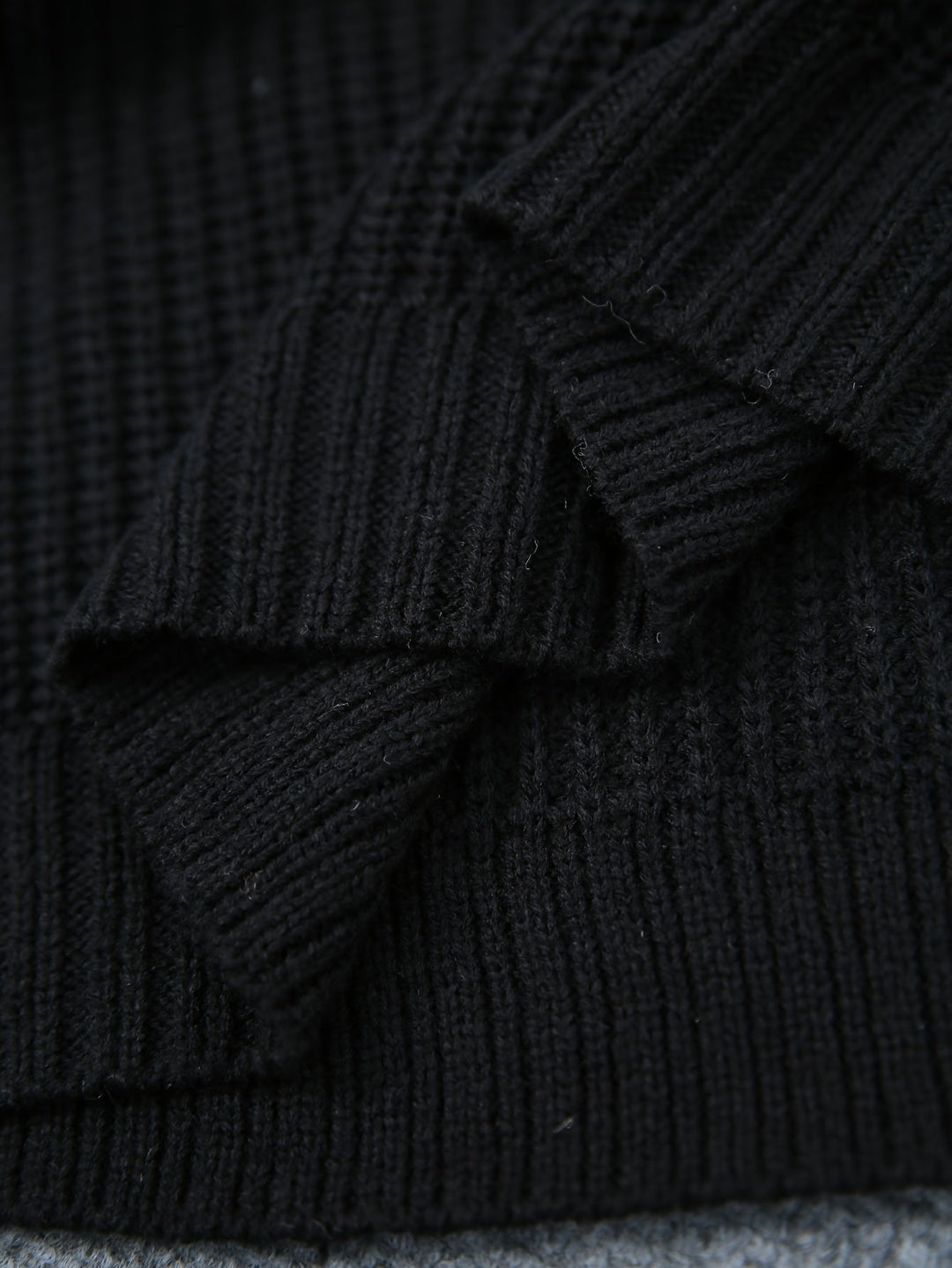 Helvra | Damen Oversize Strickkleid mit Rollkragen - Dark Grey - Image 5