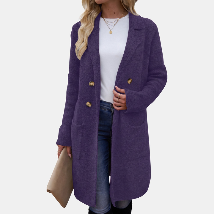 Henrike | Damen Langer Wintermantel mit Reverskragen - Image 15