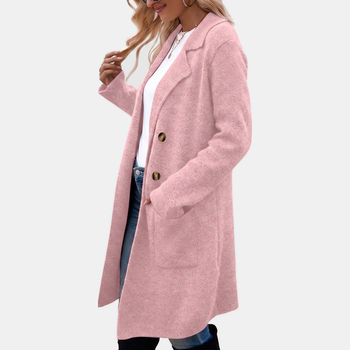 Henrike | Damen Langer Wintermantel mit Reverskragen - Image 4
