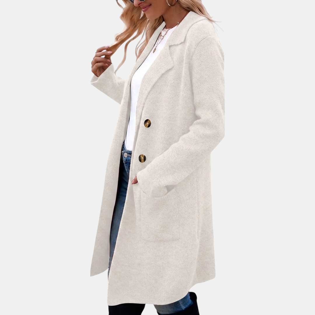 Henrike | Damen Langer Wintermantel mit Reverskragen - Image 6