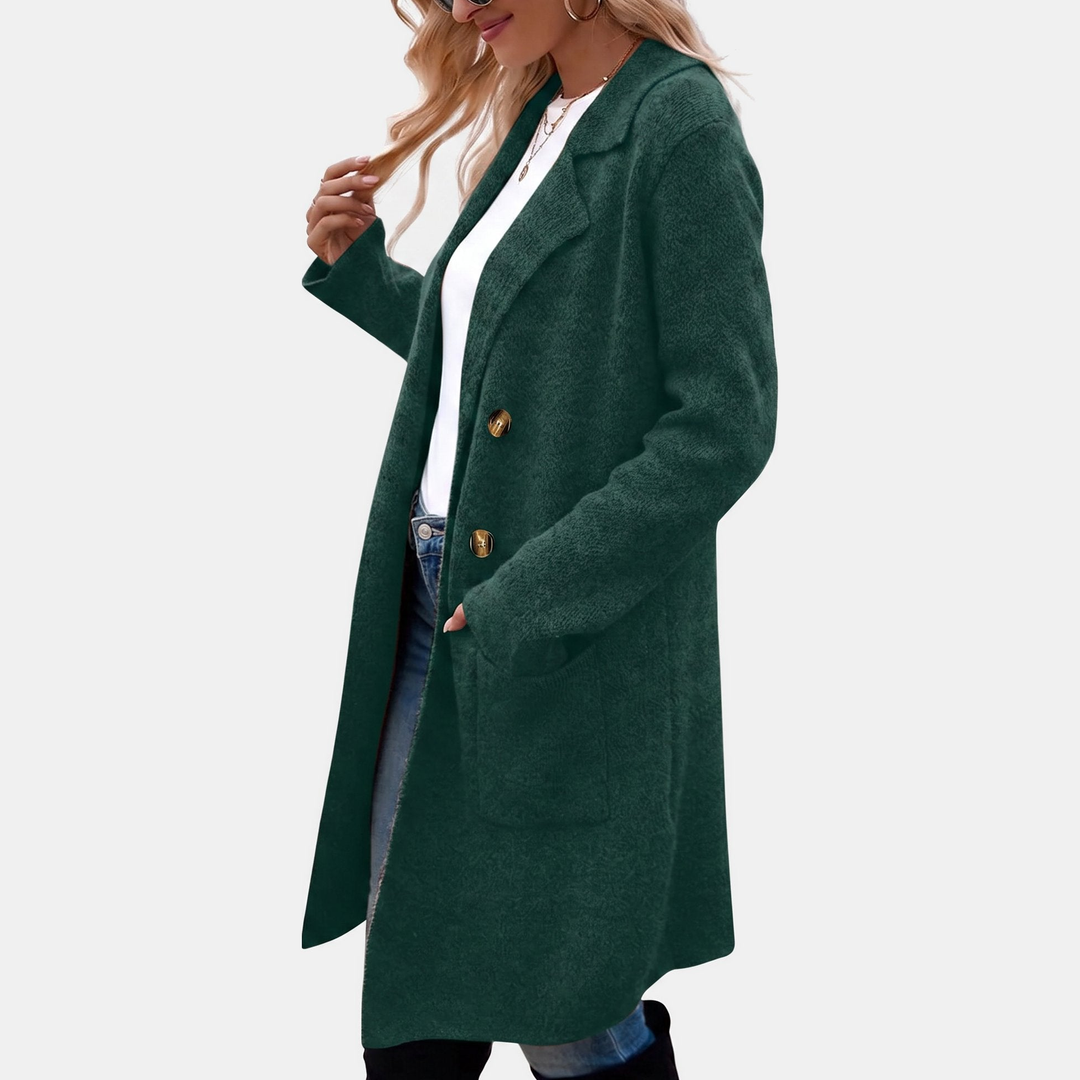 Henrike | Damen Langer Wintermantel mit Reverskragen - Image 8