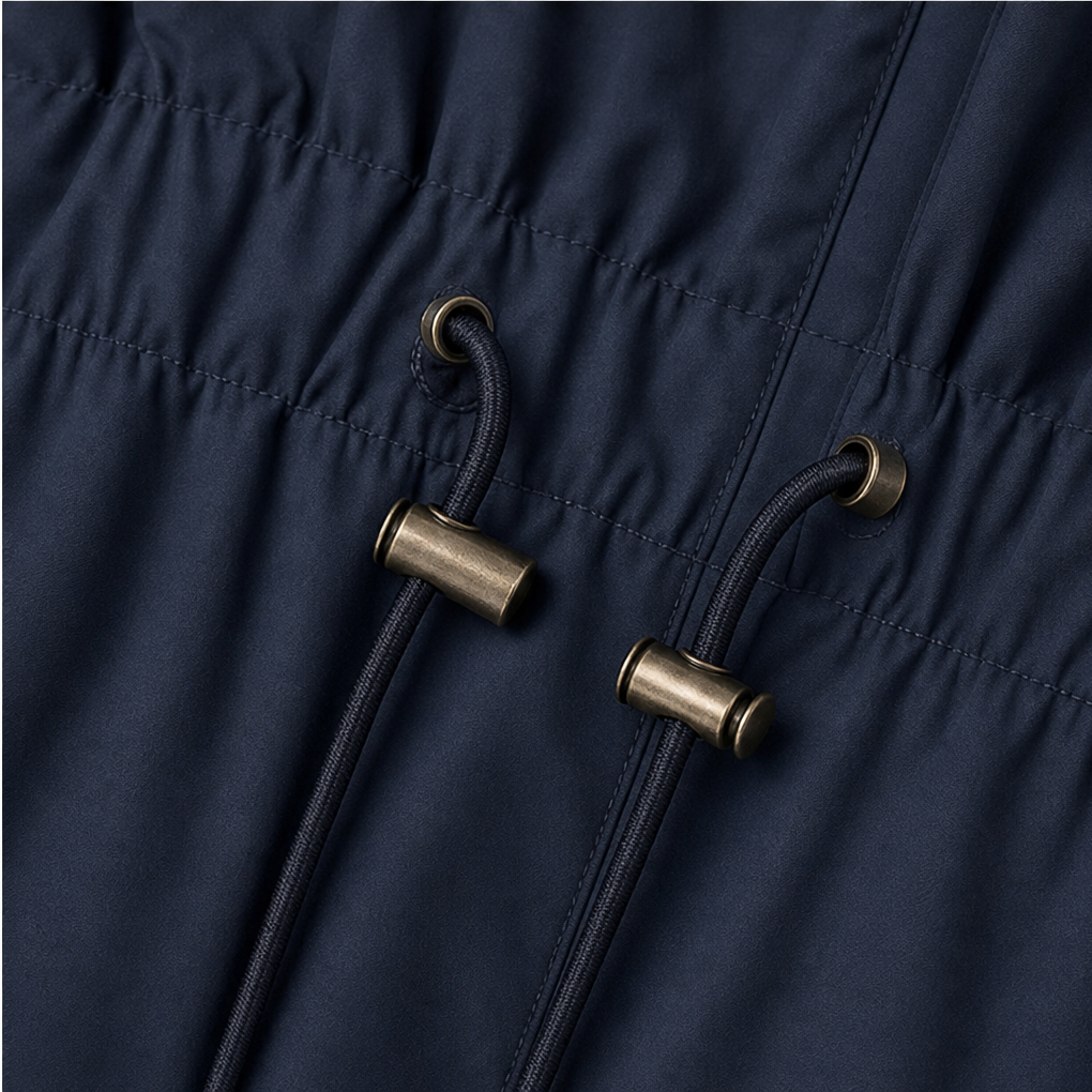 Ingvara | Damen Regenjacke mit Kapuze Tailliert - Navy - Image 11