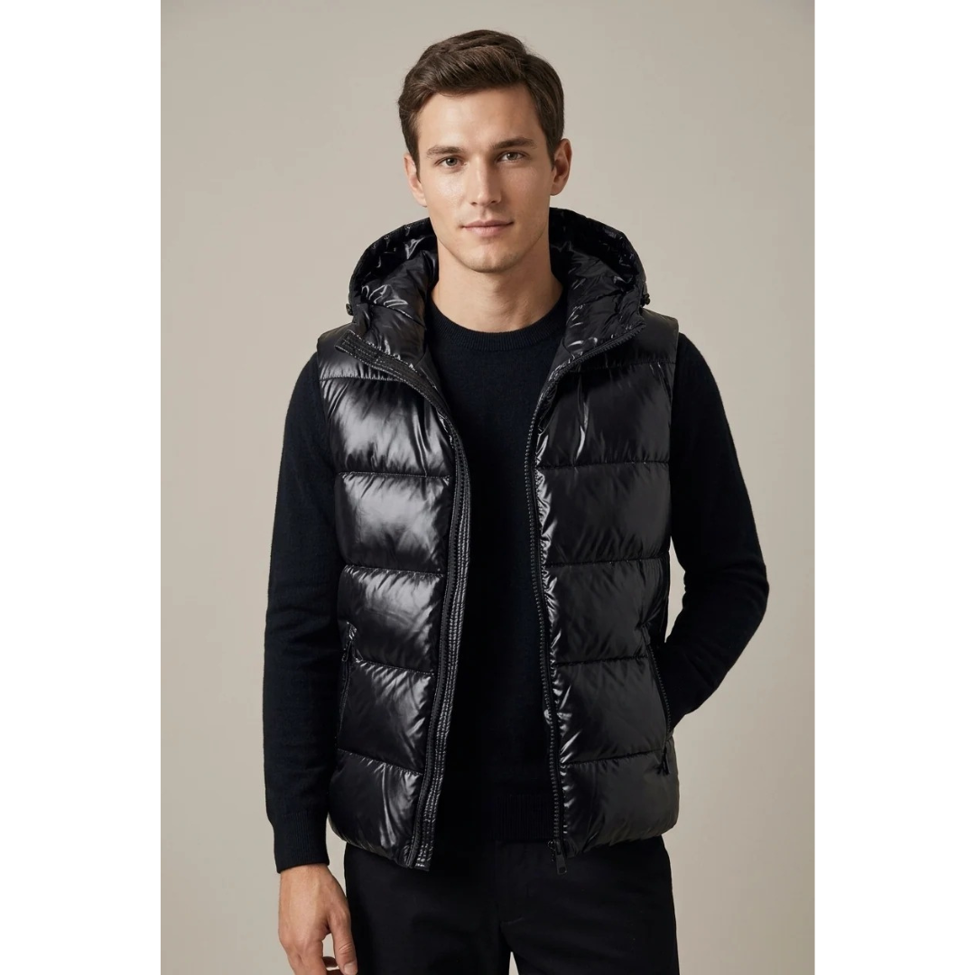 Jorvik | Herren Steppweste mit Kapuze Bodywarmer - Image 1