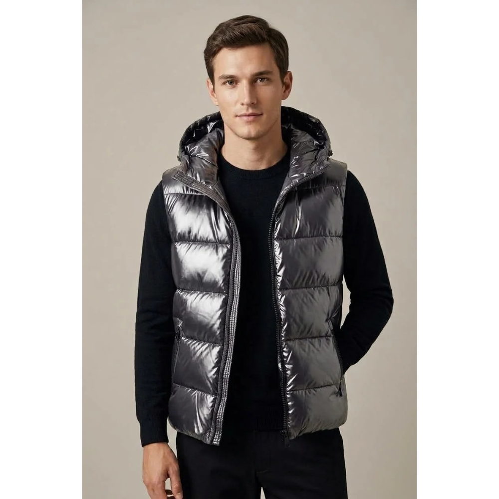 Jorvik | Herren Steppweste mit Kapuze Bodywarmer - Image 2