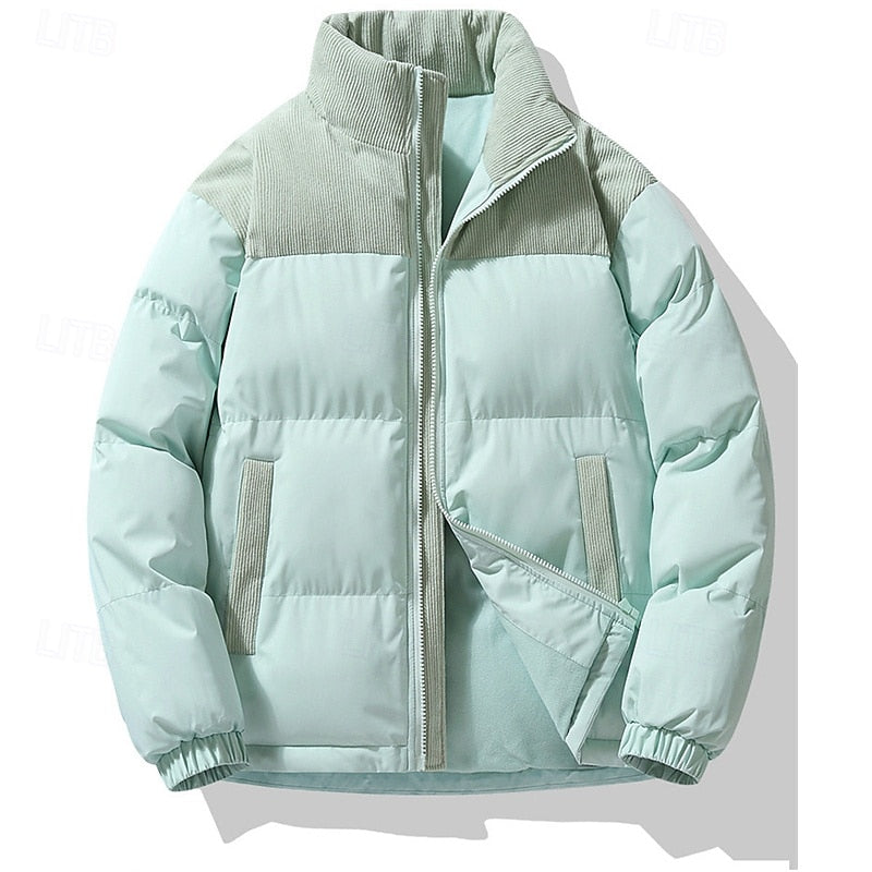 Leandros | Herren Steppjacke Winterjacke Stehkragen - Beige - Image 7