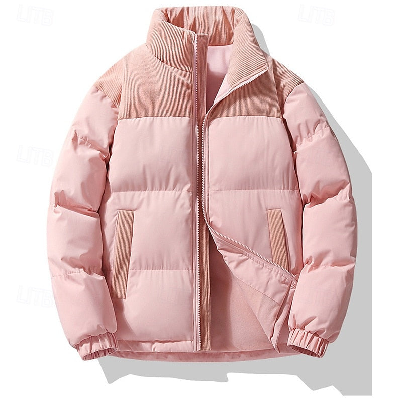 Leandros | Herren Steppjacke Winterjacke Stehkragen - Beige - Image 8