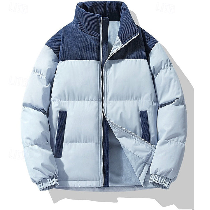 Leandros | Herren Steppjacke Winterjacke Stehkragen - Beige - Image 9