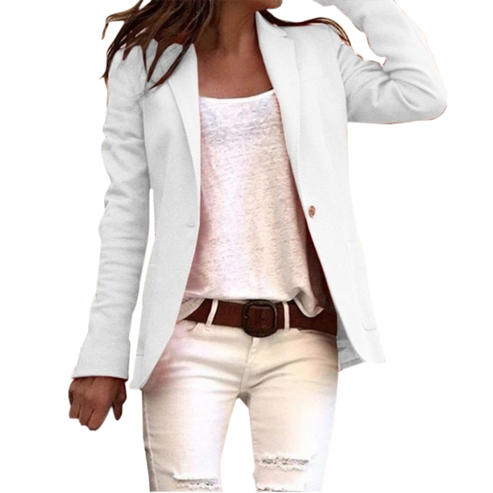 Lenvara | Damen Blazer Slim Fit Langarm Jacke - Image 1
