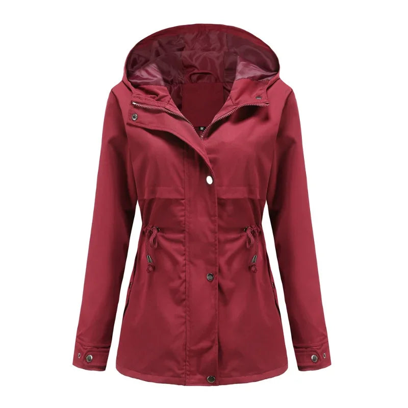 Lornveka | Damen Regenjacke mit Kapuze Anorak - Image 2