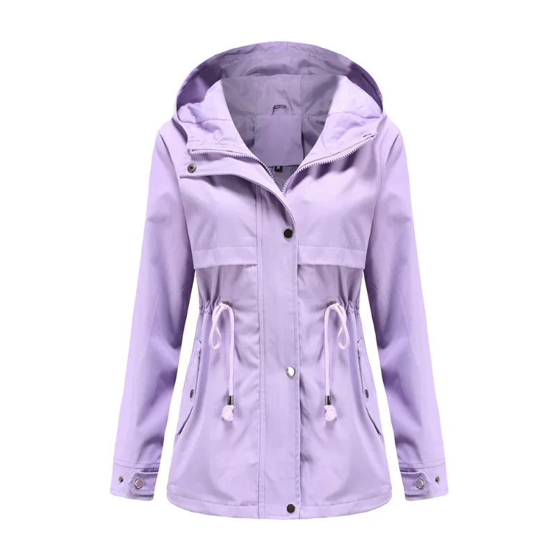 Lornveka | Damen Regenjacke mit Kapuze Anorak - Image 3