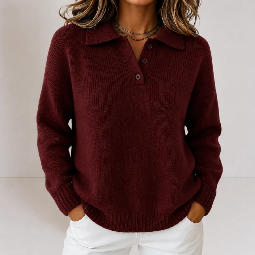 Lornveld | Damen Strickpullover mit Polokragen - Image 9