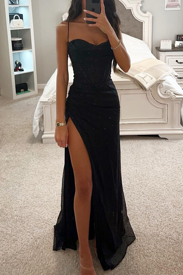 Lorvaine | Damen Festliches Abendkleid Pailletten Maxi - Image 1