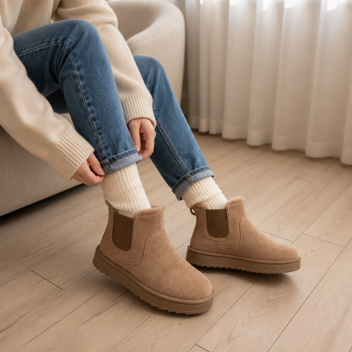 Lorveld | Damen Winterstiefel Chelsea gefüttert - Camel - Image 1