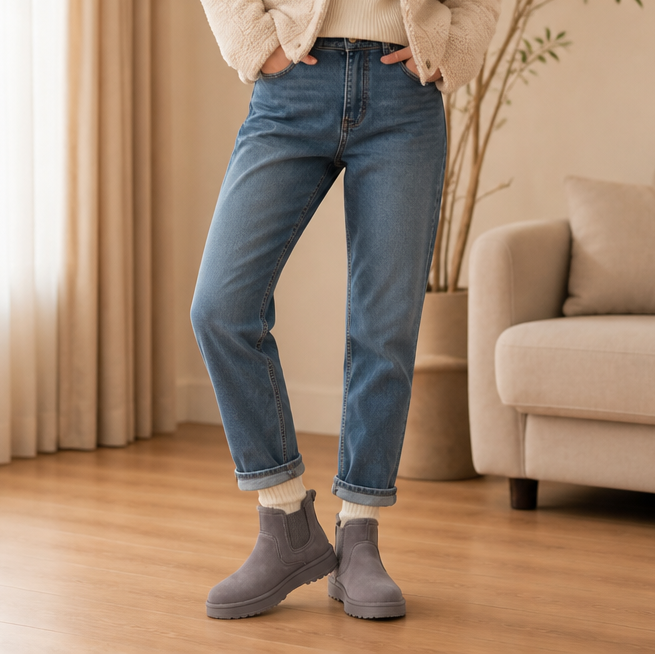 Lorveld | Damen Winterstiefel Chelsea gefüttert - Camel - Image 11