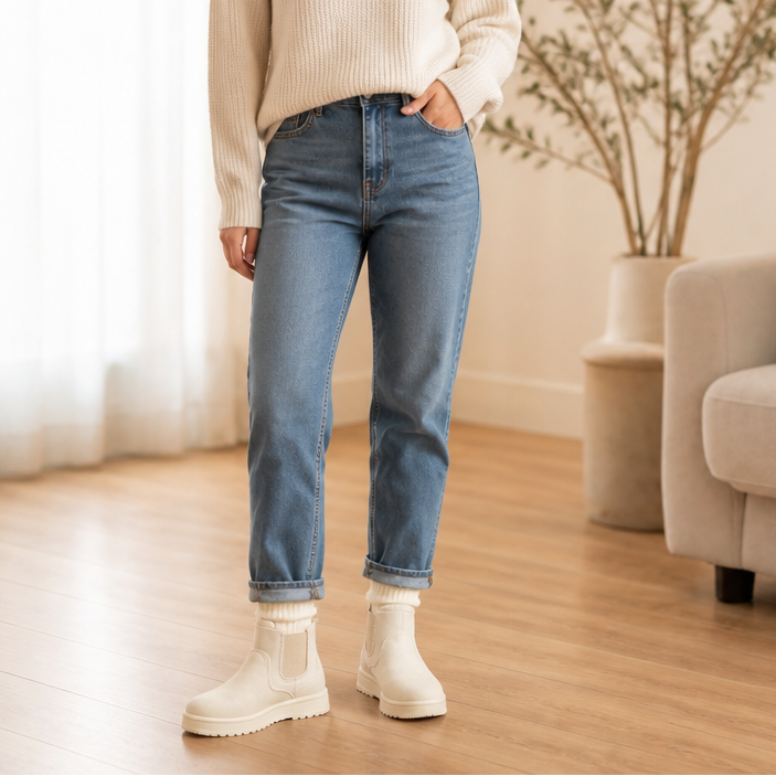 Lorveld | Damen Winterstiefel Chelsea gefüttert - Camel - Image 12