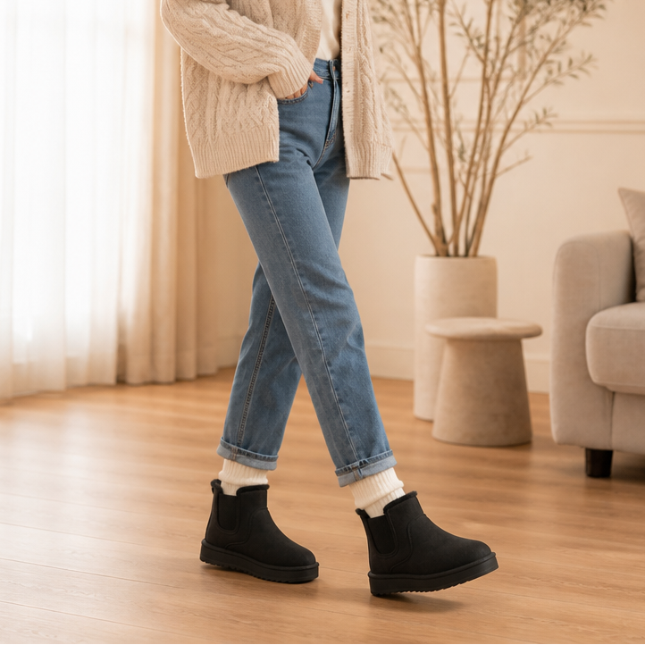 Lorveld | Damen Winterstiefel Chelsea gefüttert - Camel - Image 13