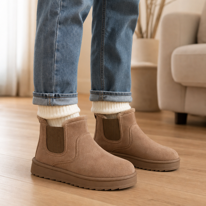 Lorveld | Damen Winterstiefel Chelsea gefüttert - Camel - Image 2