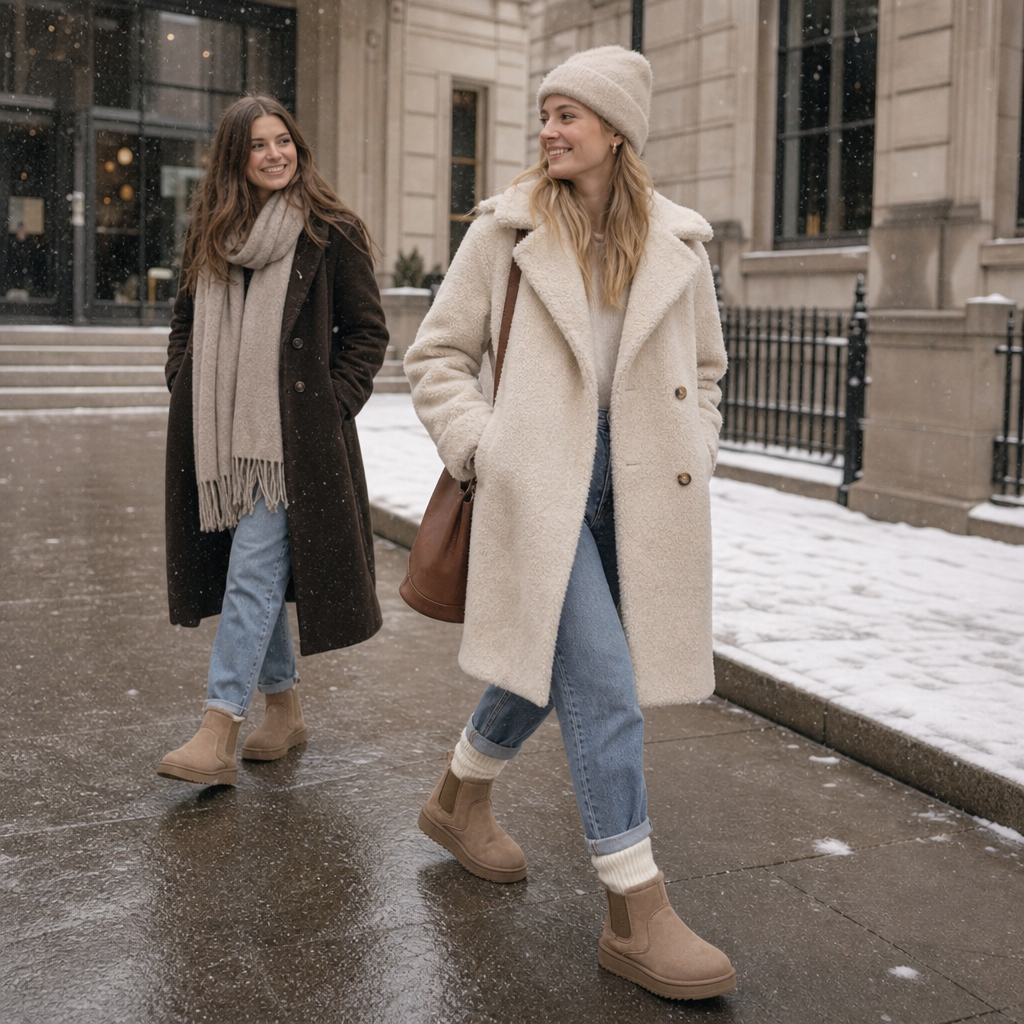 Lorveld | Damen Winterstiefel Chelsea gefüttert - Camel - Image 4